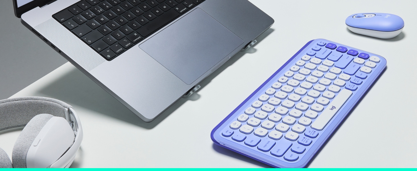 Tastatura Wireless LOGITECH Pop Icon, Bluetooth, roz